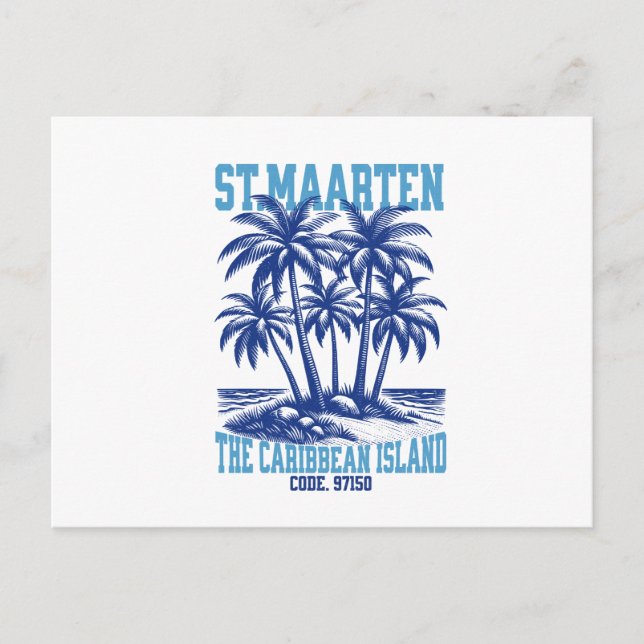 Cartão Postal St. Maarten, Île Tropicale Caraïbes (Frente)
