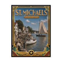 St. Michaels Maryland Vintage Arte Deco Idade Dour