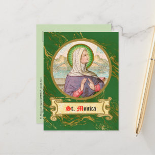 Cartão Postal St. Mônica de Tagaste (SAU 047; detalhe)