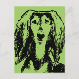 Cartão Postal St Patricks - Saluki Silhouette