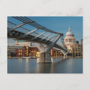 Cartão Postal St Pauls e a Ponte do Milênio