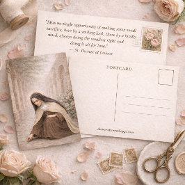 Cartão Postal St. Therese de Lisieux "Caminho Pequeno"