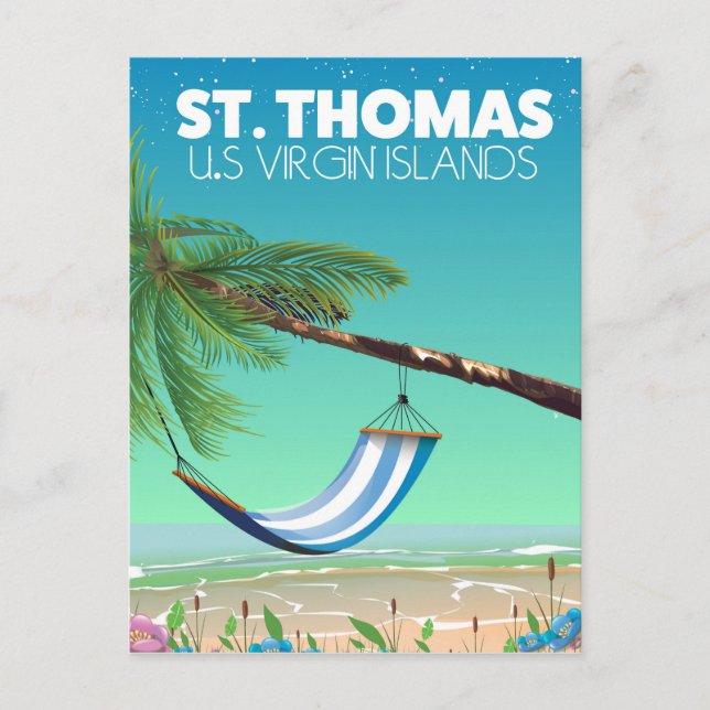 Cartão Postal St Thomas Ilhas Virgens Americanas. (Frente)