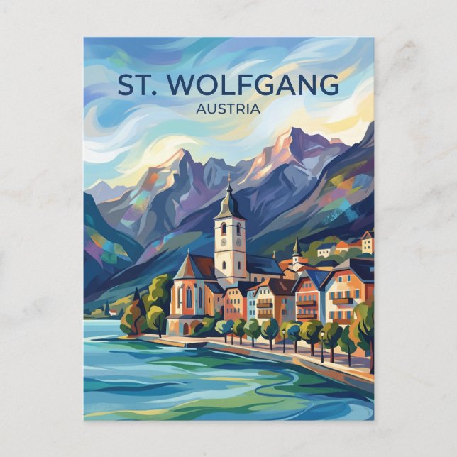 Cartão Postal St. Wolfgang Áustria (Frente)
