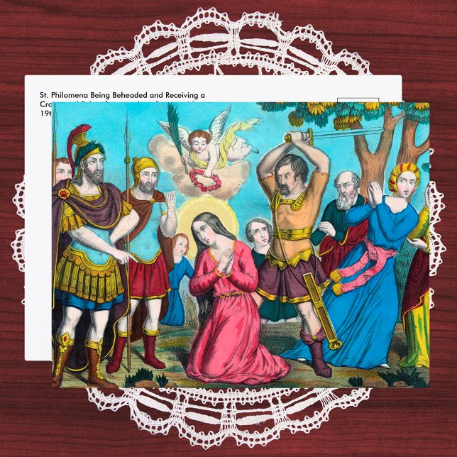 Cartão Postal Sta. Filomena sendo decapitada (Criador carregado)