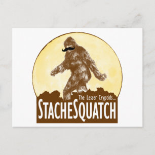 Cartão Postal "STACHE SQUATCH O MENOR Criptid - Pé Grande Engraç