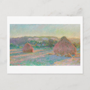 CARTÃO POSTAL "STACKS OF WHEAT" MONET CLAUDE 1890-91