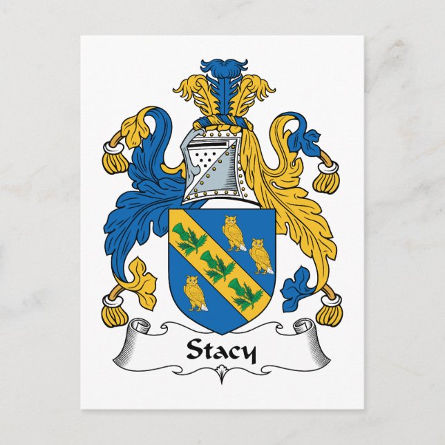 Cartão Postal Stacy Family Crest (Frente)