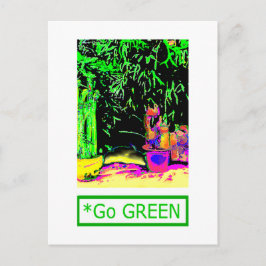 Cartão Postal Staghorn Fern GO GREEN1a jGibney The MUSEUM Zazzle