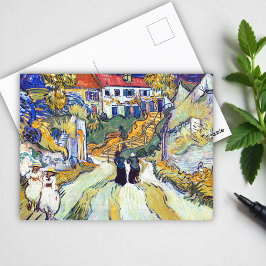 Cartão Postal Stairway em Auvers por Vincent Van Gogh
