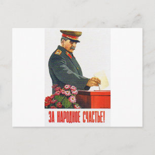 CARTÃO POSTAL STALIN POSTER ART