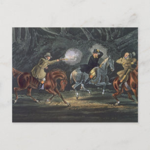 Cartão Postal Stand and Deliver, aquatinado por E. Duncan