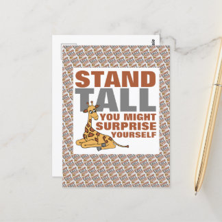Cartão Postal Stand Tall, Giraffe