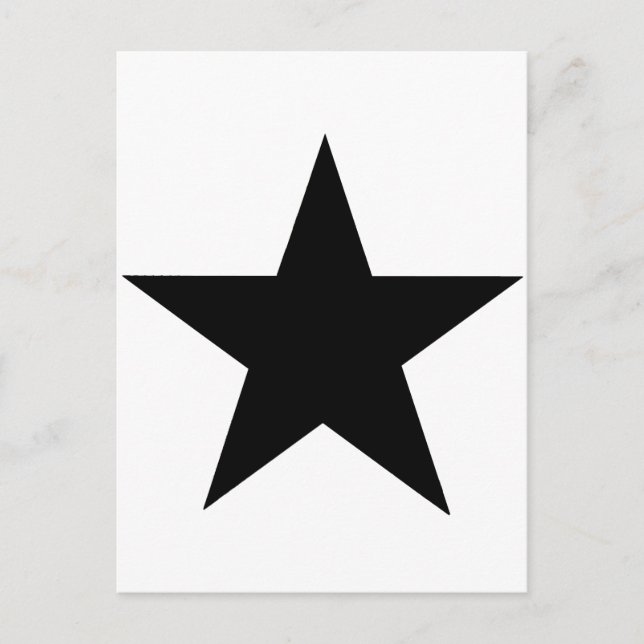 Cartão Postal Star Black O MUSEUM Zazzle Dons (Frente)