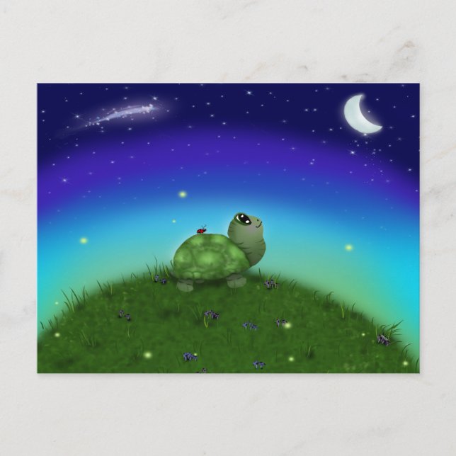 Cartão Postal Star Gazing Turtle (Frente)