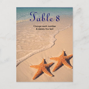 Cartão Postal Starfish Beach Ocean WedMesa Cards número