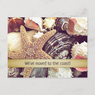Cartão Postal Starfish Coastal Home Novo Anúncio de Endereço