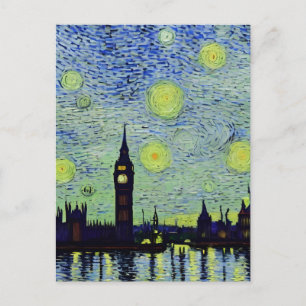 Cartão Postal Starry London Night