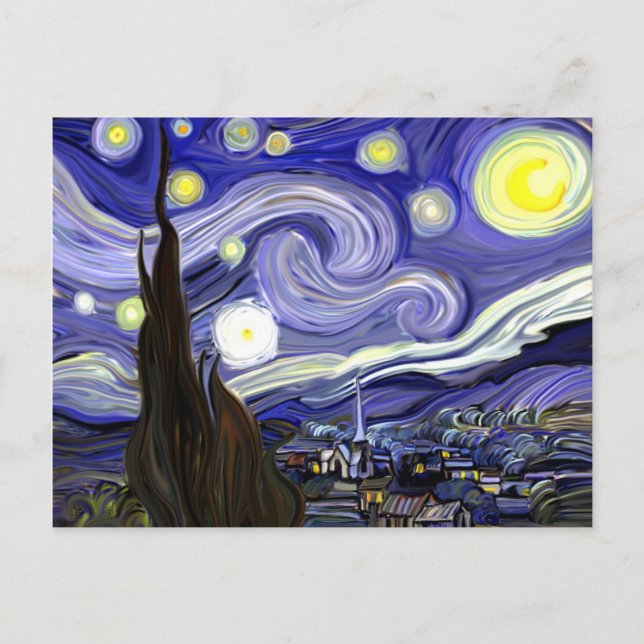 Cartão Postal Starry Night (Frente)
