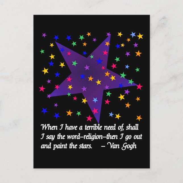 Cartão Postal Starry Night (Frente)