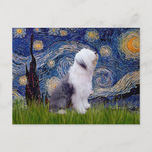 Cartão Postal Starry Night - Antigo inglês 1