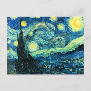 Cartão Postal Starry Night Art