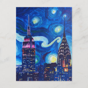 Cartão Postal Starry Night New York