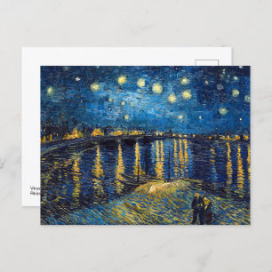 Cartão Postal Starry Night no Rhone Van Gogh