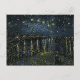 Cartão Postal Starry Night on the Rhone de Van Gogh
