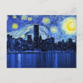 Cartão Postal Starry Night Over Nova Iorque