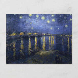 Cartão Postal Starry Night Over the Rhone por Van Gogh