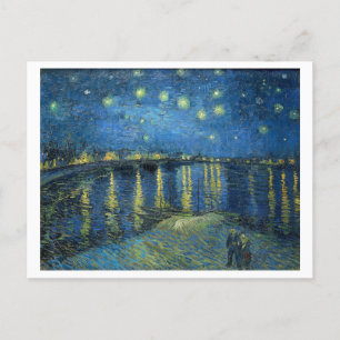Cartão Postal Starry Night Over the Rhone por Vincent Van Gogh