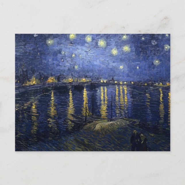 Cartão Postal Starry Night Over the Rhone Postcard (Frente)