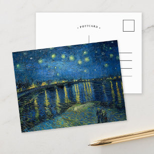 Cartão Postal Starry Night Over the Rhône   Vincent Van Gogh