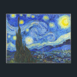Cartão Postal Starry Night por Vincent van Gogh<br><div class="desc">Starry Night por Vincent van Gogh</div>
