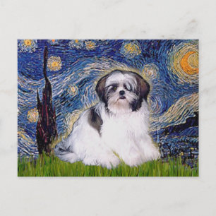 Cartão Postal Starry Night - Shih Tzu (A-1)