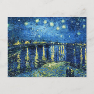 Cartão Postal Starry Night sobre o Rhone Vincent van Gogh