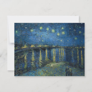 Cartão Postal Starry Night sobre o Rhône Vincent van Gogh