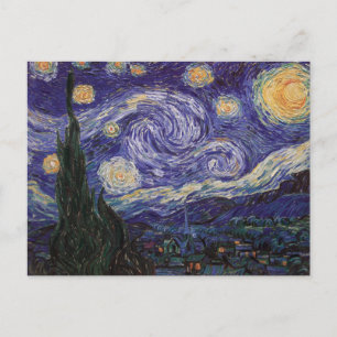 Cartão Postal Starry Night, Van Gogh Santo da cidade francesa Re