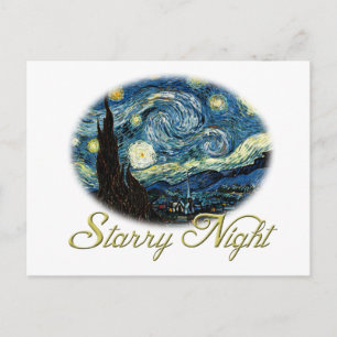 Cartão Postal Starry Night, Vincent Van Gogh.