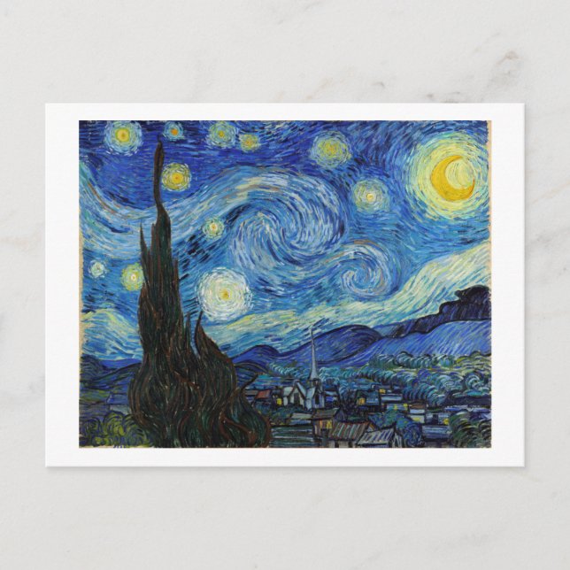 Cartão Postal Starry Night, Vincent van Gogh (Frente)