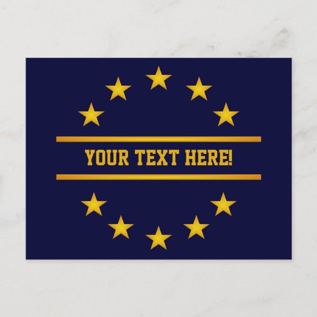 Cartão postal STARS de OURO PERSONALIZADO (Frente)