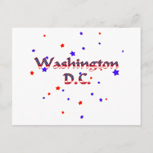 Cartão Postal Stars Patriótica Washington DC