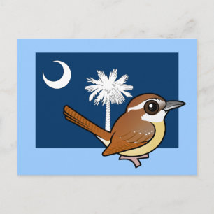 Cartão Postal State Birdorable of South Carolina: Carolina Wren