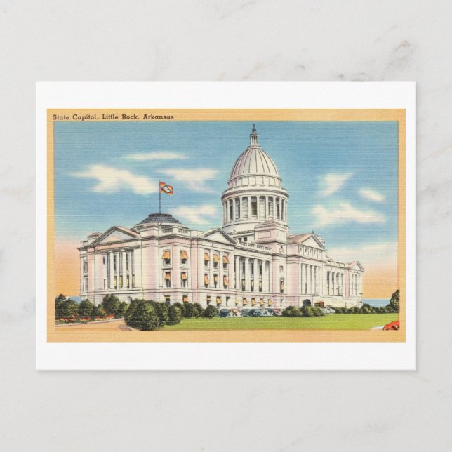 Cartão Postal State Capitol Building, Arkansas Vintage (Frente)