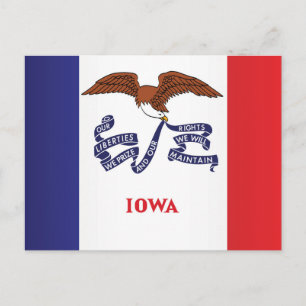 Cartão Postal State Flag of Iowa, USA