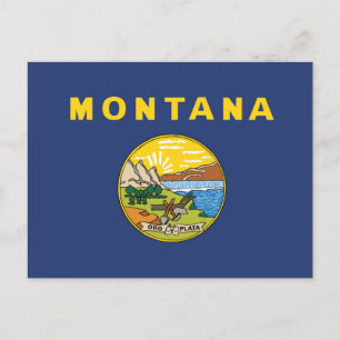 Cartão Postal State Flag of Montana, EUA