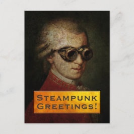 Cartão Postal Stationery Steampunk Mozart Personalizado
