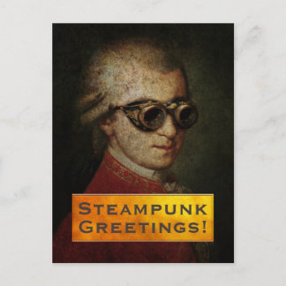 Cartão Postal Stationery Steampunk Mozart Personalizado