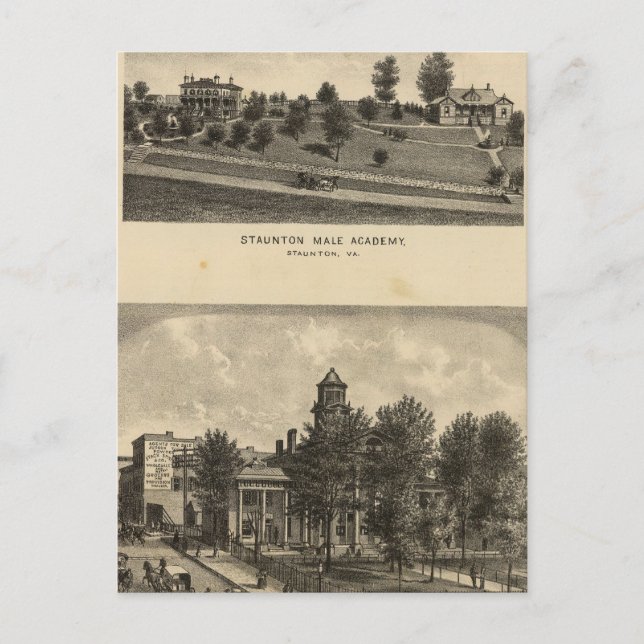 Cartão Postal Staunton Male Academy (Frente)